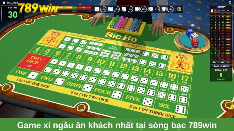 Game xí ngầu ăn khách nhất tại sòng bạc 789win