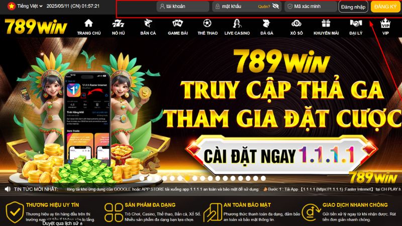 Hướng dẫn người mới đăng nhập vào nhà cái 789win thành công 