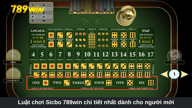 Luật chơi Sicbo 789win chi tiết nhất dành cho người mới