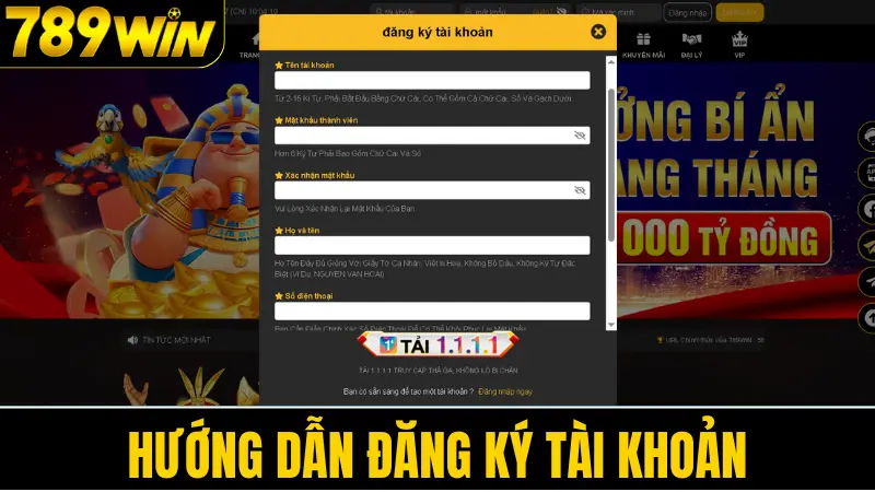 Hướng dẫn đăng ký tài khoản